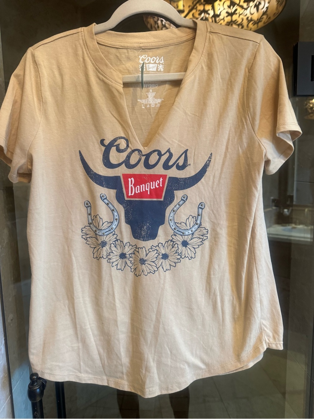 Maurices Tan V-Neck Graphic Tee